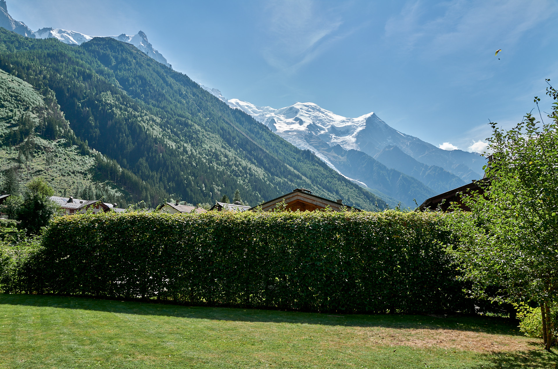 Chamonix, utsikt mot Mont Blanc
