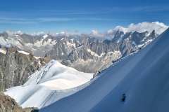 Aiguille du Midi, glaciärvandring