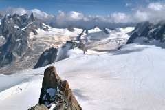 Aiguille du Midi, utsikt mot öster